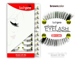Профессиональный набор коричневых ресниц 10 пар - Make Up Me LashPro ML261